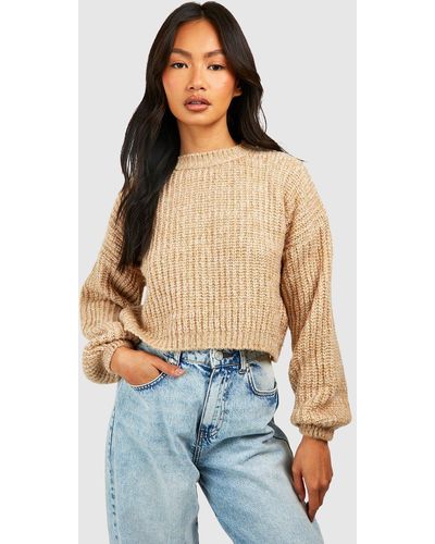 Boohoo Ombre Marl Sweater - Blue