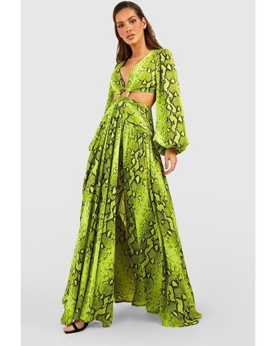 Neon Green Snakeskin Dress Clearance Neon Green Snakeskin Dress Factory  Sale Fashion Nova