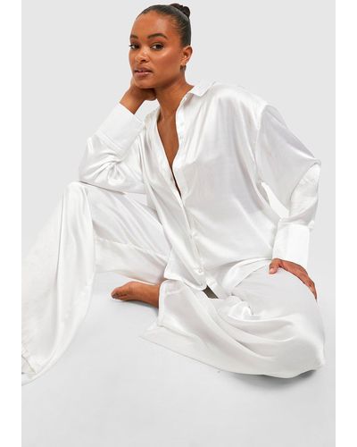 Satin Pajamas for Women | Lyst