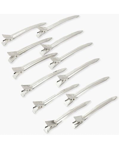 Boohoo 12 Pack Section Pin Curl Clips - White