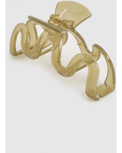 Boohoo Squiggle Claw Clip - Metálico