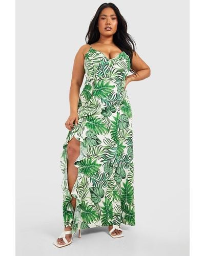 Long hawaiian cheap print dresses