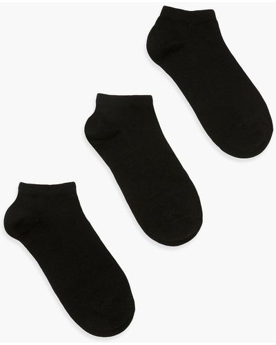 Boohoo Sneakers Socks 3 Pack - Black