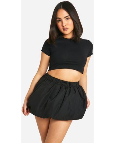 Boohoo Puff Ball Mini Skirt - Black