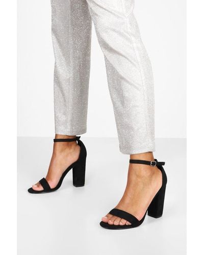 Boohoo Basic Barely There Heels - White
