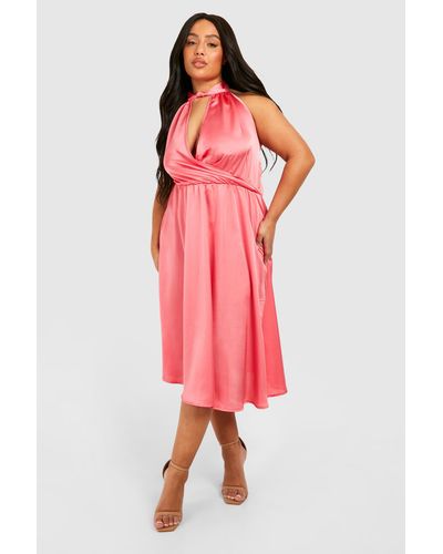 Robe Foxiedox Dentelle Col Halter - Taille L (8-10) - Rose Rosette - Neuve Sans étiquette