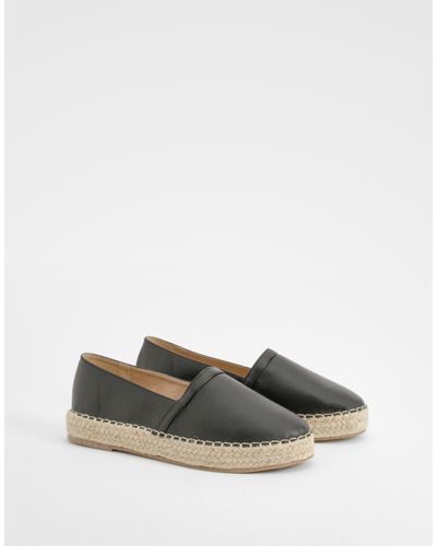 Boohoo Closed Toe Espadrilles - Black