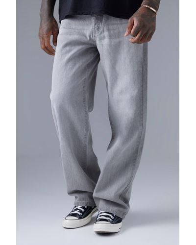 BoohooMAN Lockere Jeans - Grau