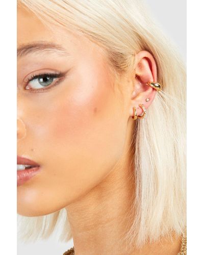 Boohoo Gold Ear Cuff Multi-pack - Natural