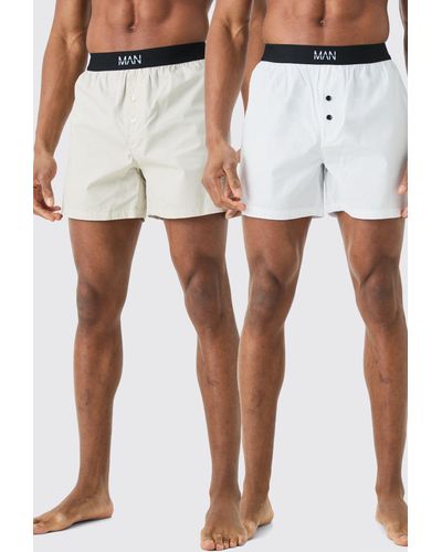 BoohooMAN 3er-Pack Original Man Boxershorts - Weiß