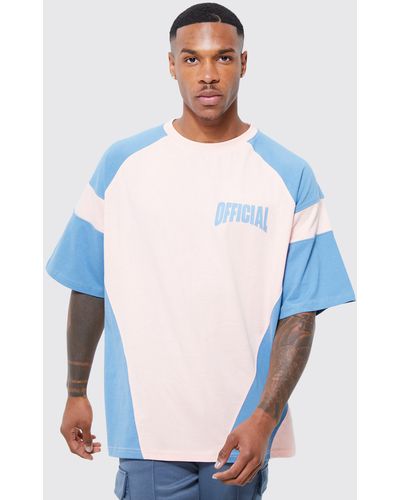 Boohoo Oversized Official Colour Block T-shirt - White