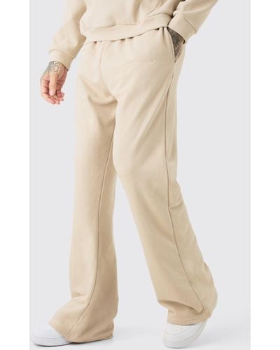 BoohooMAN Tall Relaxed Fit Heavyweight Jogger - Natural