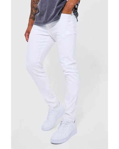 BoohooMAN Skinny Stretch Jeans - Weiß