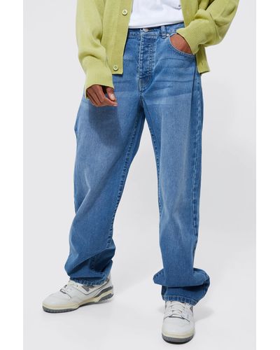 BoohooMAN Baggy Fit Jeans - Blue