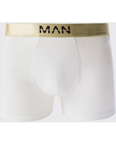 BoohooMAN 3 Pack Man Dash Gold Waistband Boxers In Multi - Mehrfarbig