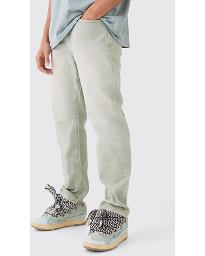 BoohooMAN Relaxed Fit Overdye Jeans - Multicolour