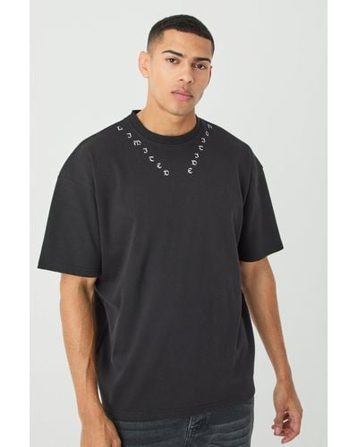 BoohooMAN Oversized Interlock Limited Edition T-shirt - Black
