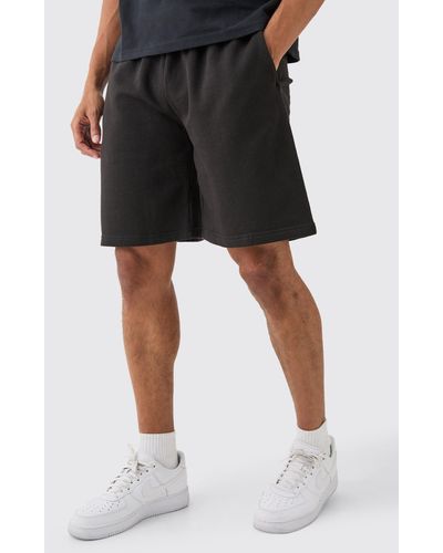 BoohooMAN Oversized Jersey Shorts - Black