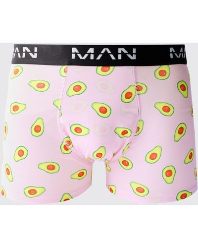 BoohooMAN Man Avocado Printed Boxers - Multicolour