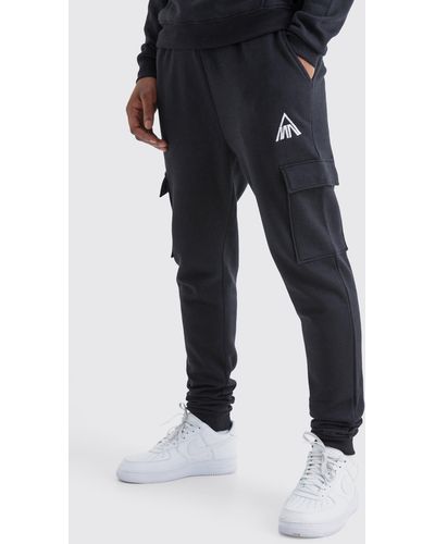 Mens black deals skinny joggers uk