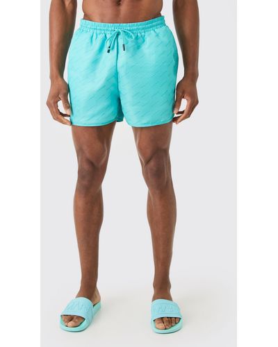 BoohooMAN Runner Limited Edition Trunks - Blue