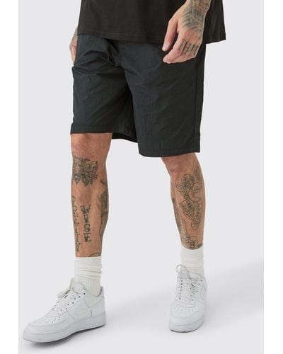 Boohoo Tall Drawcord Comfort Fit Shorts - Negro