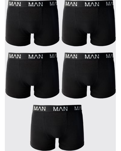 BoohooMAN 5 Pack Trunks - Black