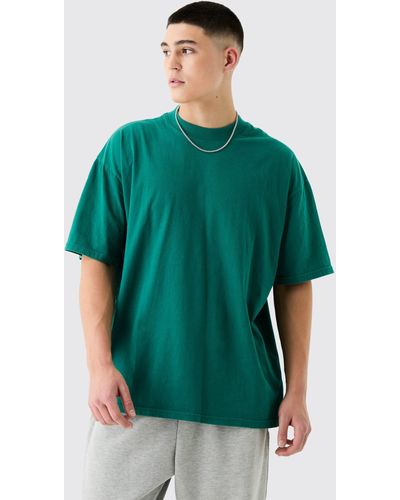 BoohooMAN Oversized Washed T-shirt - Green