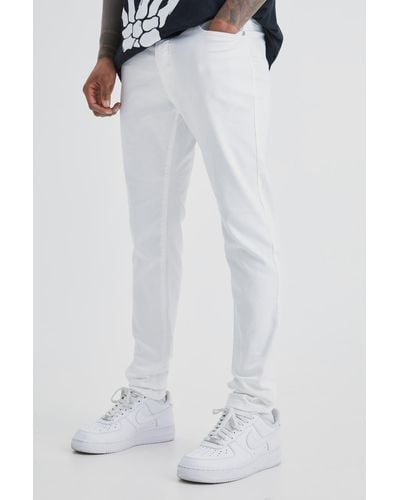 BoohooMAN Skinny Stretch Jeans - Weiß