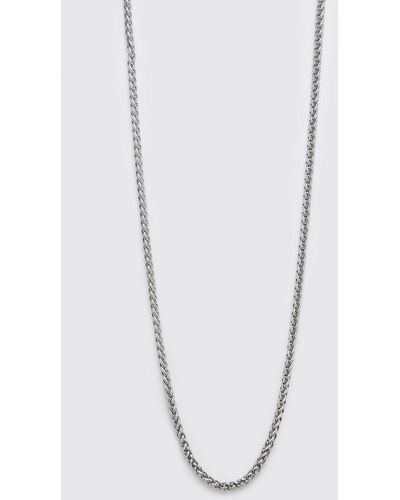 BoohooMAN Rope Chain Necklace - White