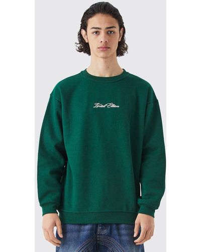 BoohooMAN Limited Oversized Sweatshirt - Green