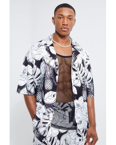 Black and top white oversized shirt