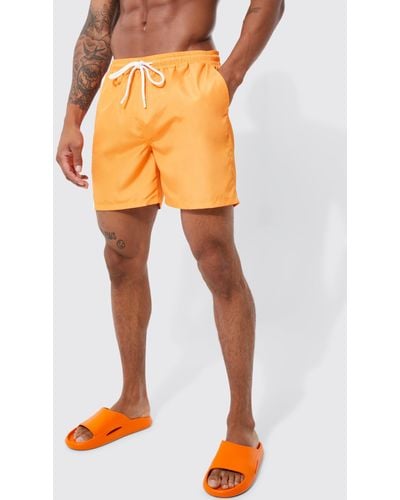 Orange BoohooMAN Beachwear for Men | Lyst
