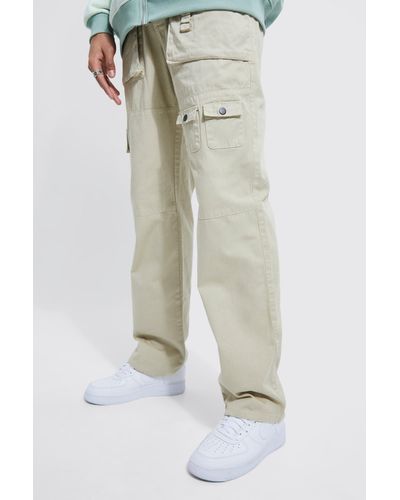 BoohooMAN Tall Relaxed Fit Multi Pocket Cargo Trouser - Multicolor