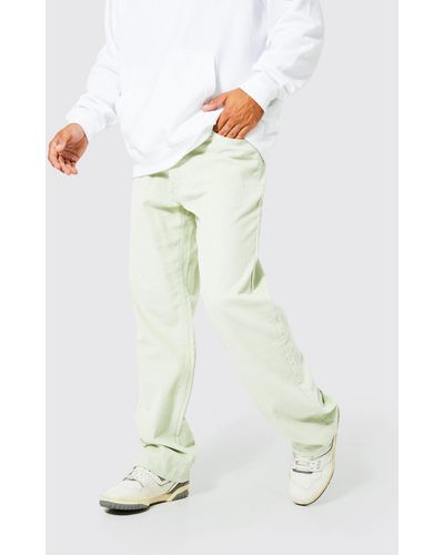 BoohooMAN Relaxed Fit Cord Trouser - White