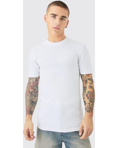 BoohooMAN 2 Pack Muscle Fit T-shirt - White