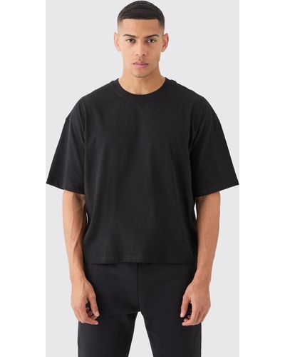 BoohooMAN Oversized Boxy Basic T-shirt - Black