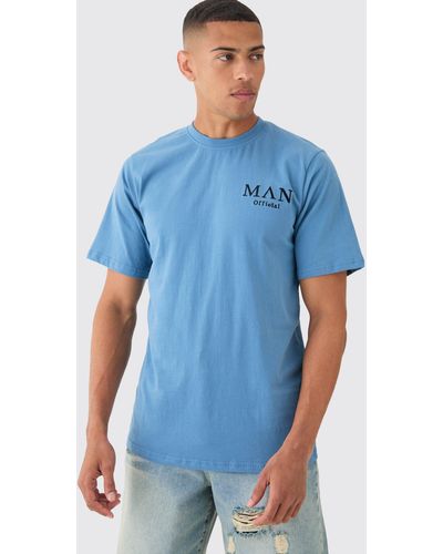 BoohooMAN Basic Crew Neck T-shirt - Blue