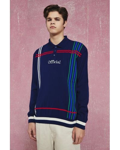Boohoo Check Official Knitted Polo - Blue