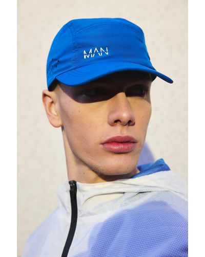 BoohooMAN Active Perforated Reflective Cap - Blue