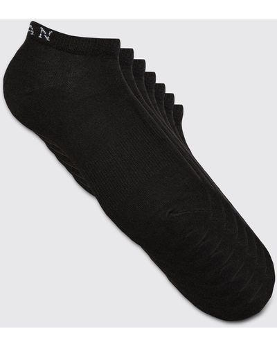 Boohoo 7 Pack Sneaker Socks - Black