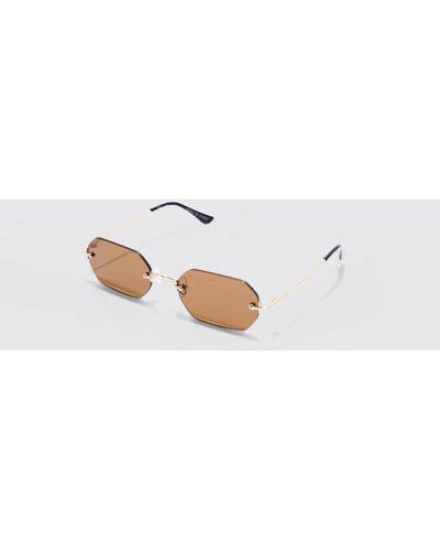 Designer Rimless Rimless Sunglasses Mens For Men With Blue Lens, Peach  Heart Gold Hardware, And Polishing Craft Fashionable Rectangle C Design  With Arm Buff And Wooden Accents From Sunglassesluxu, $9.48 | DHgate.Com