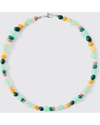 BoohooMAN Beaded Multi Color Necklace - Multicolor