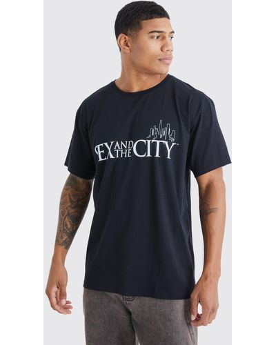 BoohooMAN Oversized Sex In The City License T-shirt - Blue