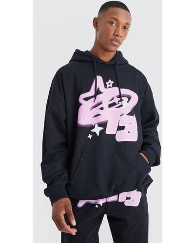 Boohoo Oversized Limited Edition Hoodie - Blue