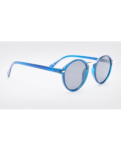 BoohooMAN Gafas De Sol Recicladas De Plástico Redondas - Azul