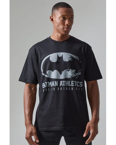 BoohooMAN Active Batman Athletics License T-shirt - Grey