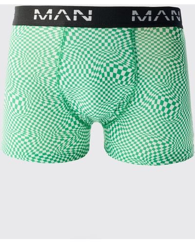 BoohooMAN Abstract Print Boxers - Green