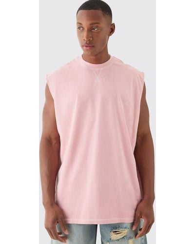 BoohooMAN Oversized Contrast vest - Pink