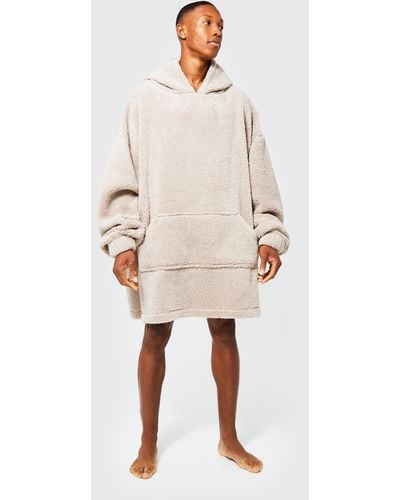 BoohooMAN Extremer Oversize Hoodie - Natur